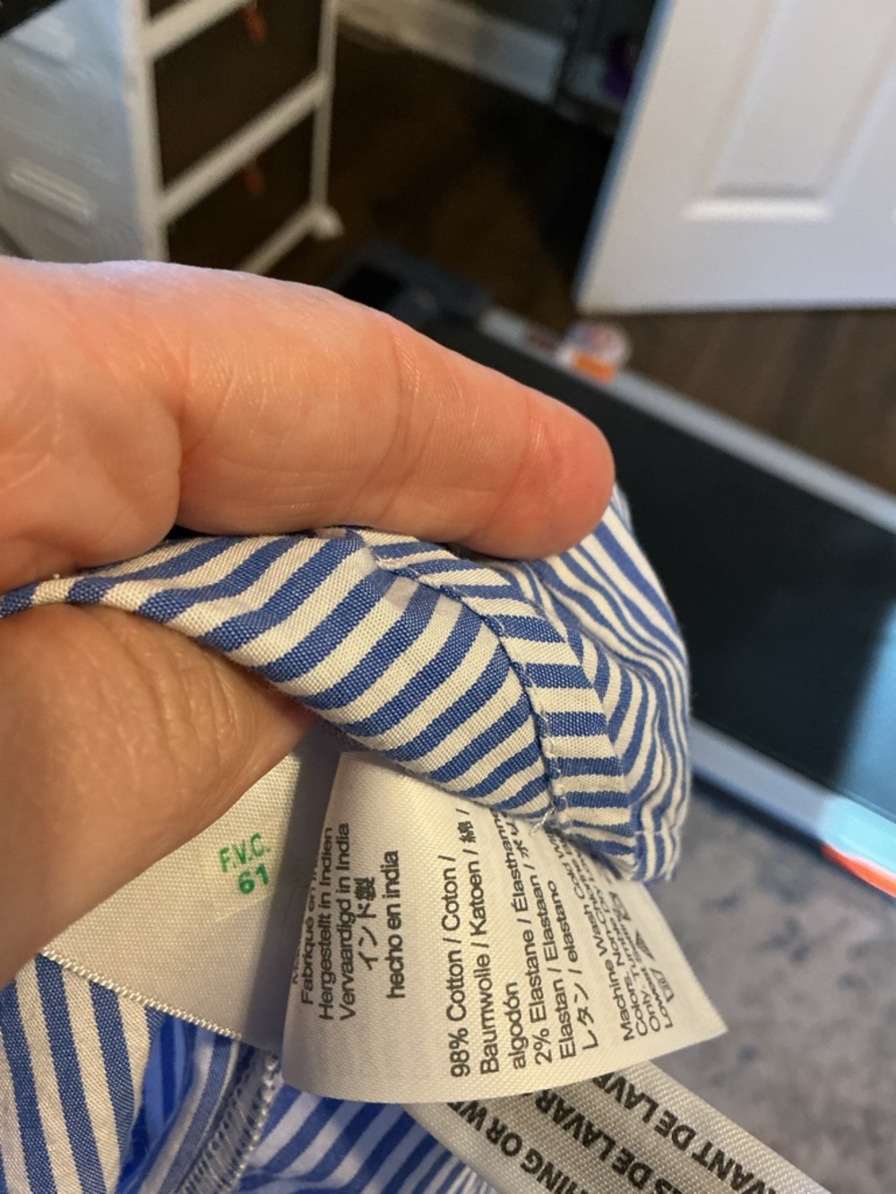 J.Crew Blue White Striped Sleeveless Button Down Top XL Coastal Preppy - Picture 8 of 8